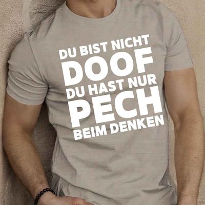 TEMU Fun German Men's Short Sleeve T-shirt Summer T-shirt Top Image