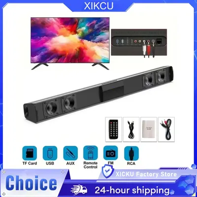 Soundbar Speakers Soundbar Surround Sound Home Cinema with Remote Control Bluetooth 5.3 Stereo