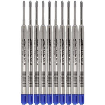Westcott 10er-Pack Kugelschreibermine XB (extrabreit) dokumentenecht blau Image