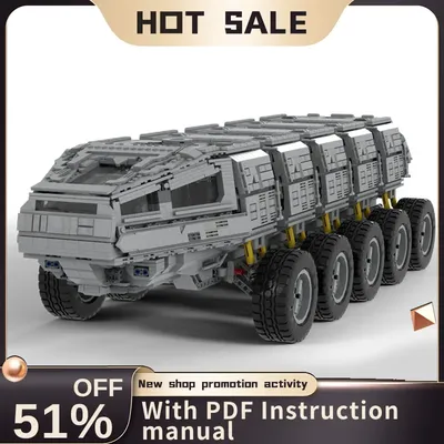 Neue Berühmte Star Battle Film Moc Juggernaut Schwere Transport Auto Modell Bausteine Diy Kreative Image