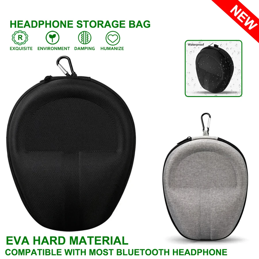 Kopfhörer-Etui, EVA-Hartschale, Bluetooth-Kopfhörer-Schutzbox, passend für Sony WH-1000XM4, WH-CH720N, ATH-M50X, Xiaomi Audio-Technica, kabellose Kopfhörer, Aufbewahrungstasche Image