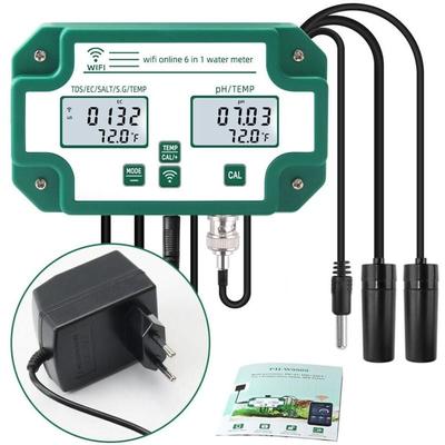 Gotrays - 6-in-1-WLAN-Wasserqualitätstester, digitaler Multiparameter-Wasserqualitätsmonitor, Image