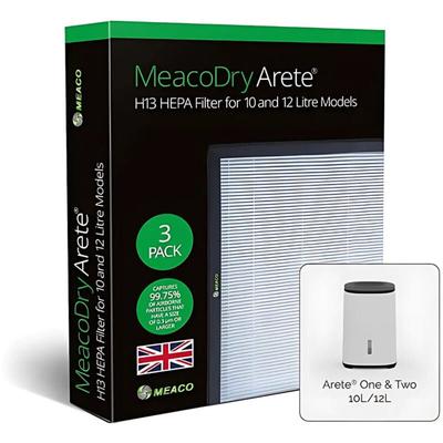 Meaco - Dry Arete H13 HEPA-Filter, kompatibel mit de 10L und 12L Luftentfeuchtern, de Image