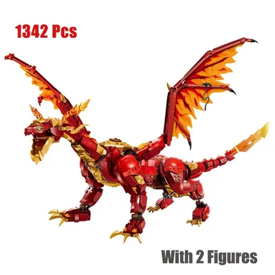 1342 Stück Mighty Source Dragon of Motion Kreatives Baustein-Spielzeug Ornamente Kinderspielzeug Image