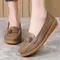 Shoes for Women Moccasins Flats Woman Loafers Genuine Leather Female Shoes Slip On Ballet Nurse Women's Shoes Plus Size 2025