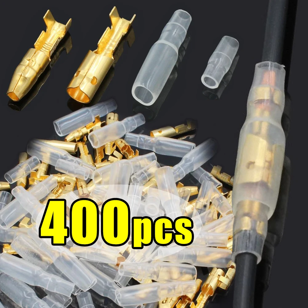 4.0 Bullet Crimp Terminal Auto-Elektrokabelverbinder mit isolierter Hülse, Kupfer-Stecker und Buchse, Schnellkabelverbinder-Sets Image