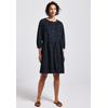 Tunikakleid STREET ONE, Damen, Gr. 46, EURO-Größen, blau (tiefblau), Web, Stoff, Obermaterial: 100% Baumwolle; Unterkleid: 100% Modal, unifarben, casual, comfort fit normal, Rundhals, 3/4-Ärmel Bündchen, Kleider, mit Rundhalsausschnitt