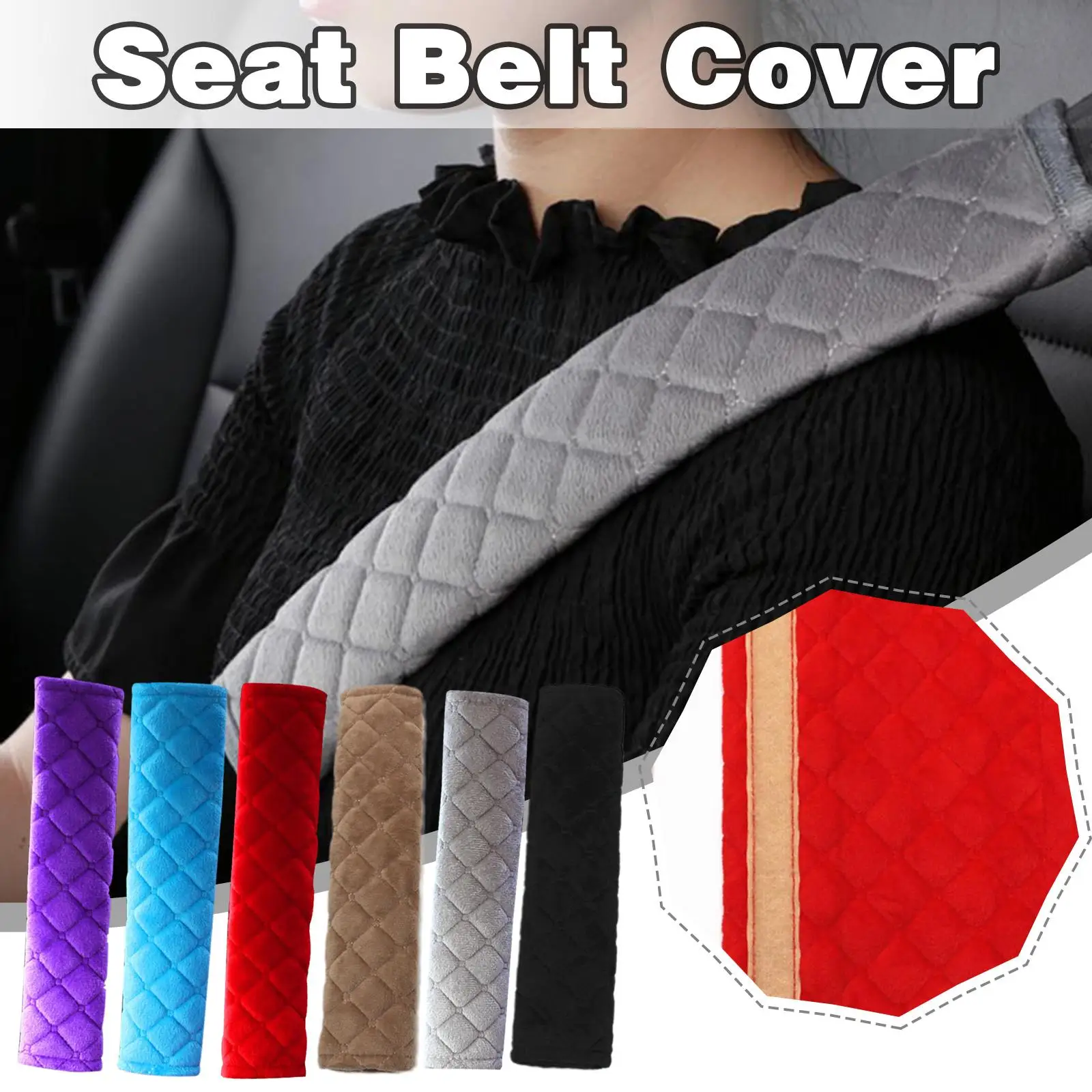 Auto weiche Sicherheits gurt abdeckung Universal Auto Sicherheits gurt bezüge warme Plüsch Sicherheits gurte Schulter schutz Auto Interieur Zubehör Image