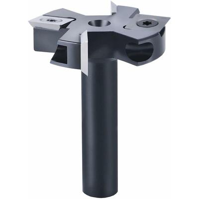 Lablanc - Planfräser 12 mm Schaft 45 mm Schnittdurchmesser mit 2+2 Einsätzen Holzfräser Oberfräse Image