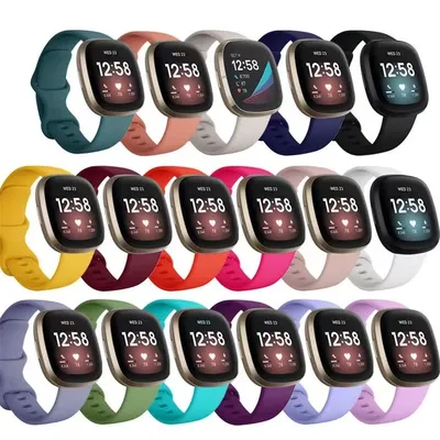 Silikon-Uhrenarmband für Fitbit Versa 3, Smartwatch, Sport, Herrenarmband, Correa, Fitbit Sense Versa 3 Uhrenarmbänder, Zubehör