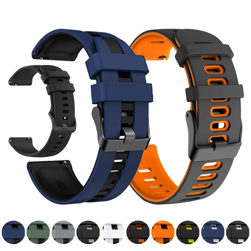 20 mm 22 mm Band für Garmin Forerunner 265 165 255 245 Musik Sportarmband Venu 3 2 Sq/Active 5/Vivoactive 6 5 4 Silikonarmband Image