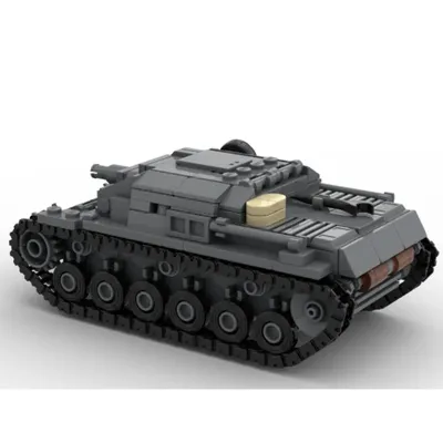 MOC Military Tank B Model Small Particles Assembled Building Block Children Educational Brain Image
