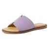 Pantolette TAMARIS, Damen, Gr. 40, lila, Leder, unifarben, modisch, Schuhe, Sommerschuh, Schlappen mit breiter Bandage