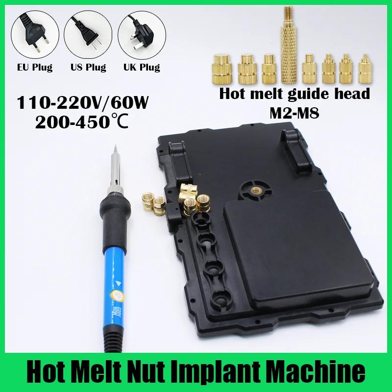 Messing Gewinde Einsatz Mutter Lötkolben Hot Melt Guide Kopf M2 M2,5 M3 M4 M5 M6 Wärme Eingebettet Einsetzen Werkzeug 3D Drucker Kunststoff Mutter Image