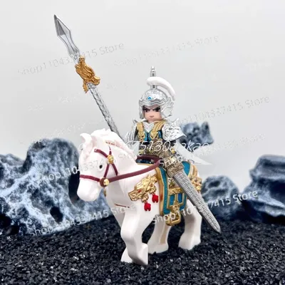 MOC Bausteine Montieren Drei Königreiche Fünf Tiger Zhao Yun Cao Cao Ren Zai Zubehör Puzzle Sammlung Image