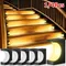1/4 PIÈCES LED Marche Lampe Solaire Escalier Lumière Extérieure IP65 Étanche Lumière Solaire pour