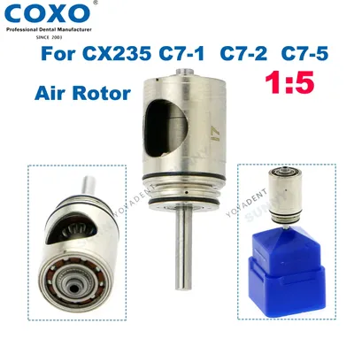 COXO Dental Turbine Cartridge Air Rotor For 1:5 Increase Speed CX235 C7-1 C7-2 C7-5 Low Speed