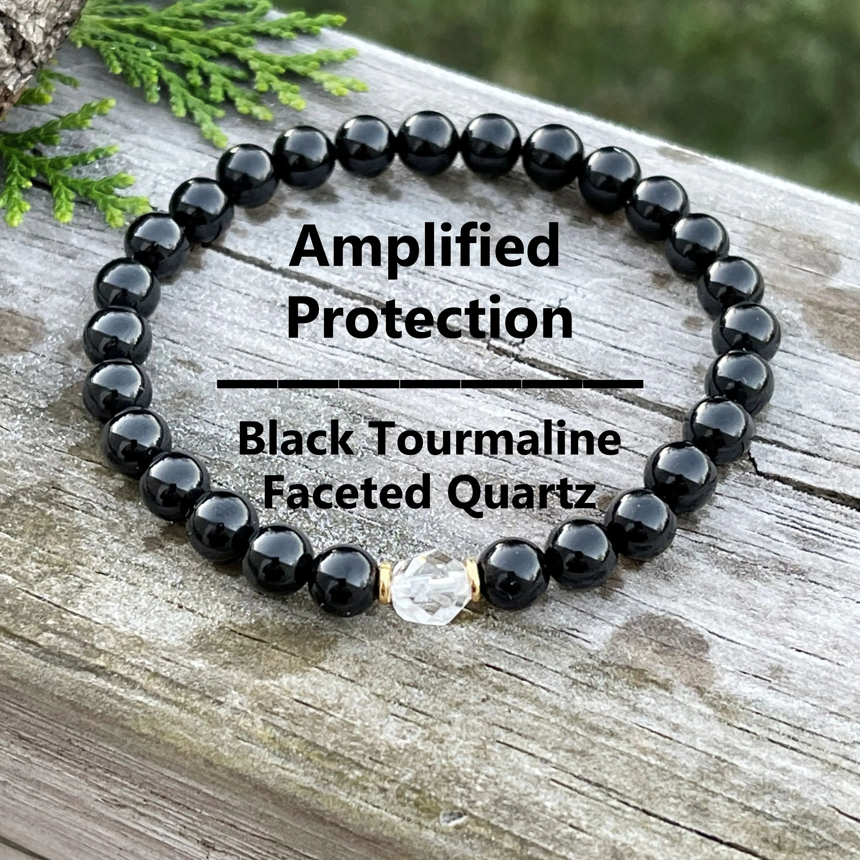Natural stone bracelet, Amplified Protection, Tourmaline Bracelet, Adjustable beaded bracelet, Travel and collect bracelet, 1pc