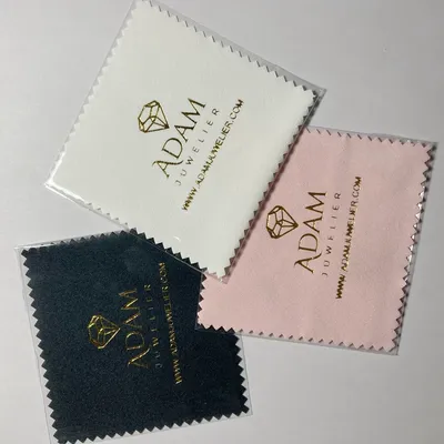 1000PCS Personalized Custom LOGO 8X8cm Silver Polish opp bags Cloth for silver Jewelry Cleaner