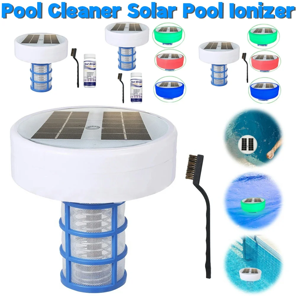 Ioniseur de piscine solaire, purificateur de piscine en cuivre et argent, ioniseur de piscine à énergie solaire, nettoyeur, équipement de nettoyage de piscine