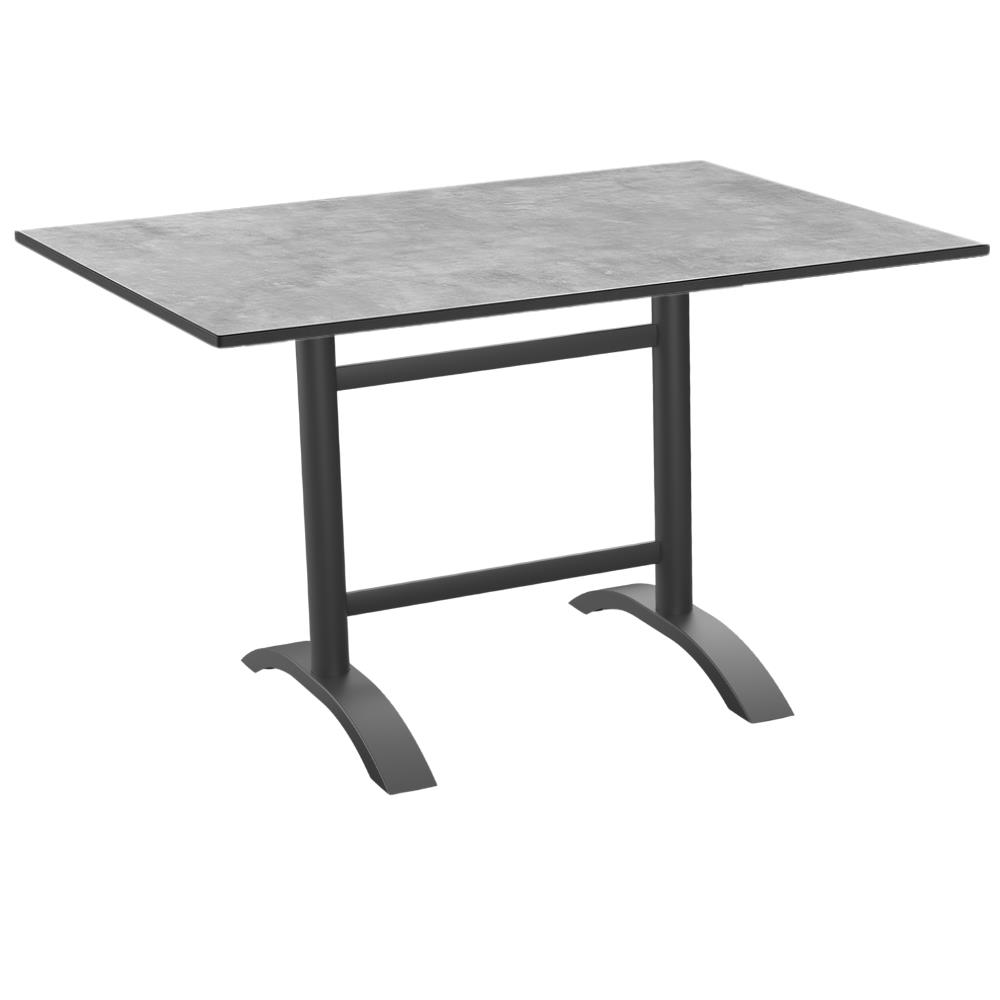 BIG Möbel GmbH Gastro Outdoor Terrassentisch Rene Double | klappbar | 120x70 cm | HPL Compact Beton Grau | Made in Germany Image