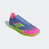 Fußballschuh ADIDAS PERFORMANCE "F50 LEAGUE LACELESS FG/MG", Gr. 41, blau fusion, lucid lemon, lucid pink, Synthetik, Textil, sportlich, Schuhe