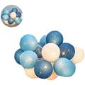 Guirlande lumineuse boules de coton 20 led, idéale pour chambre à coucher, mariage, chambre