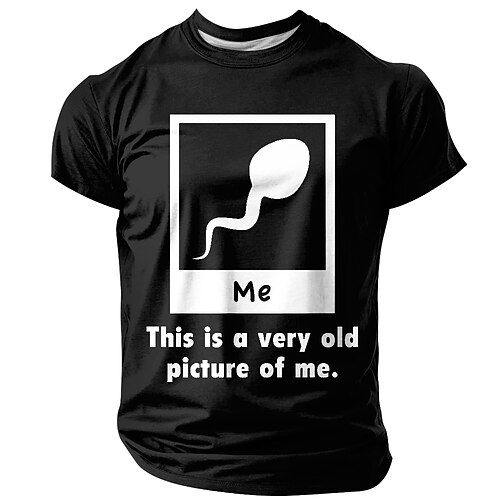 Homme Humour pour adultes T-shirt Manche Courte T-shirt Impression 3D Col ras du cou Chemise Mode Quotidien Rue Occasionnel Quotidien Noir Rouge Bleu Été Printemps Toutes saisons Vêtement Tenue S M L