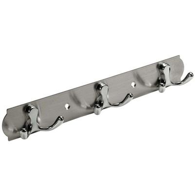 Garderobenleiste 3 Haken 28,0 x 3,8 x 3,3 cm silber Hakenleiste - Hettich Image