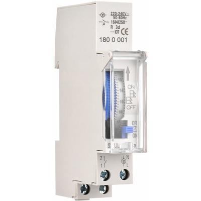 Mechanischer 24-Stunden-Timer, Mindesttimer 15 Minuten, Schienenmontage, eingebaute Batterie, Image