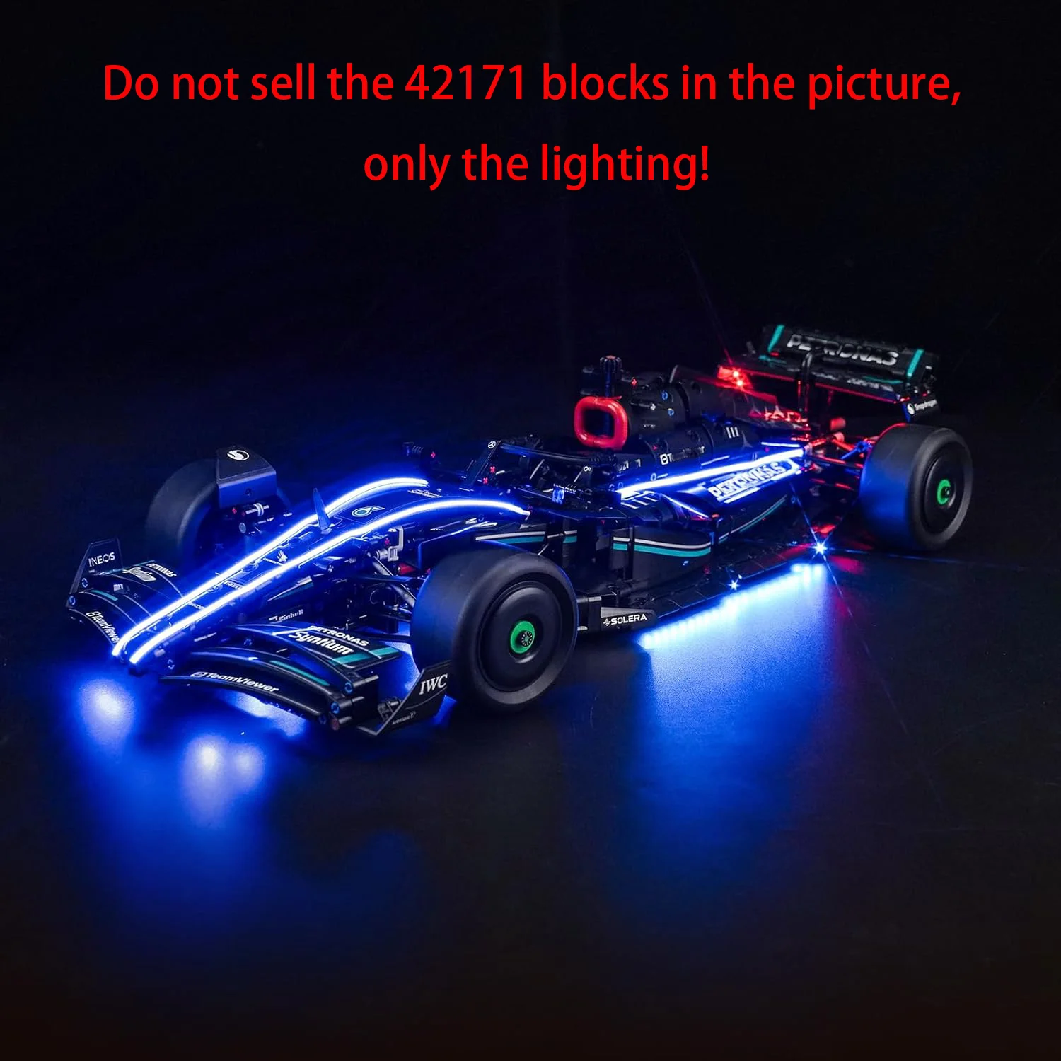Das Set LYBMTWF LED 42171 ist für AMG F1 W14 E Performance-Bausteine geeignet (nur Beleuchtungszubehör) Image