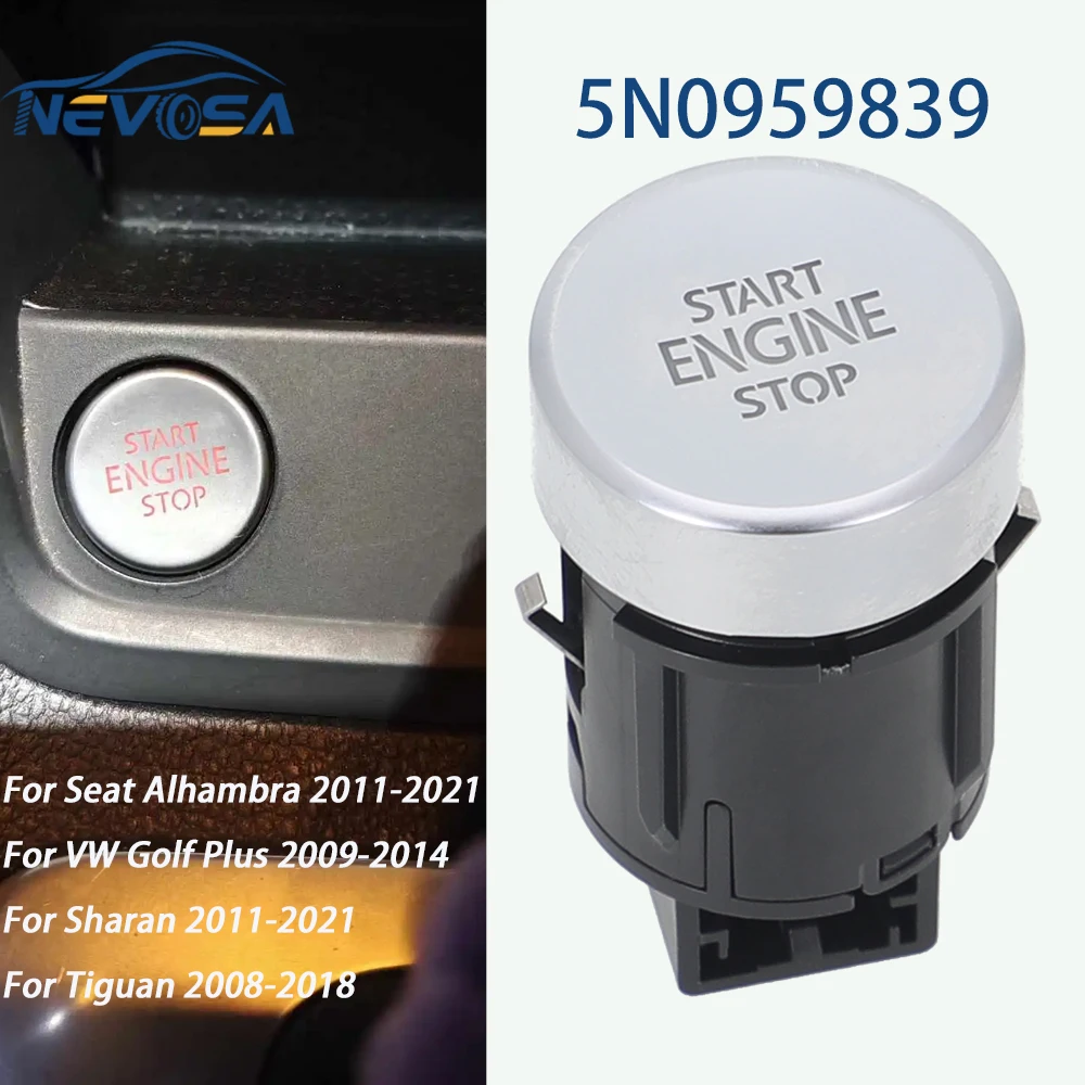 Für VW Golf Plus Sharan TIguan Seat Alhambra 2008-2021 5N0959839 5N0959839A 5N0959839B Automatische Motor Motor Start Stop Schalter Image