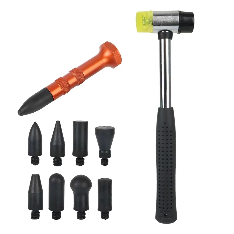 Auto Dent Hammer Reparatur Dings Entfernung Werkzeuge Hagel Ausbuchtung Entferner Tap Down Stift Auto Blech Set Automotive Zubehör Universal Image
