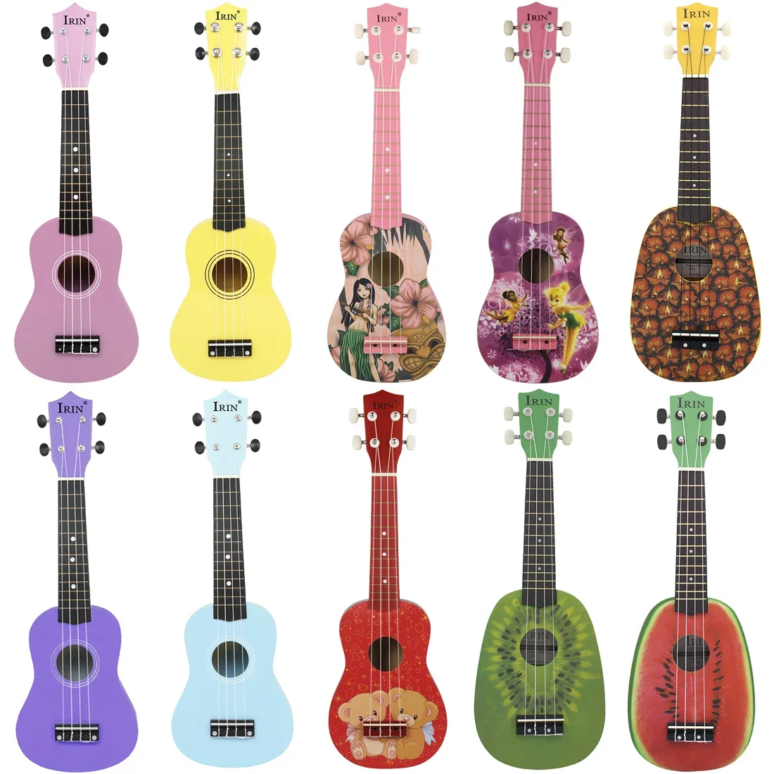 IRIN 21 Zoll Ukulele Hawaiian Gitarre Cartoon Obst Ukulele Anfänger Mini Gitarre Saiten Musikinstrumente Kinder Geschenk Image