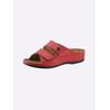 Pantolette FRANKEN-SCHUHE, Damen, Gr. 36, rot, Lederimitat, sportlich, Schuhe
