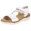Keilsandalette REMONTE, Damen, Gr. 43, rosa (weiß, roségoldfarben), Leder, casual, Schuhe, Sommerschuh, Klettschuh, Riemchensandale mit Softfußbett