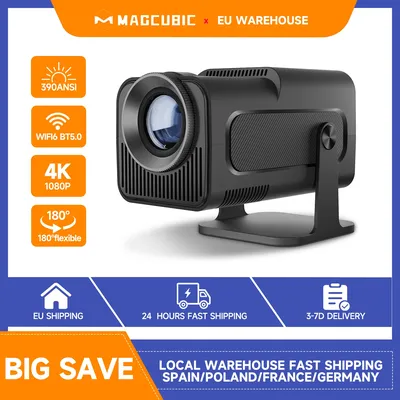 Magcubic 4K Android 11-Projektor Native 1080P 390ANSI HY320 Dual Wifi6 BT5.0 1920*1080P Cinema Image