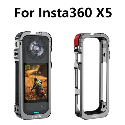 For Insta360 X5 Metal Frame Shockproof Protective Rabbit Cage Expansion Case for Insta 360 X5 Accessories Metal Frame Bracket