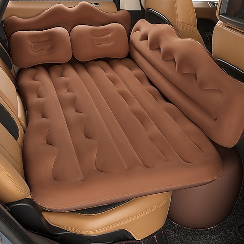 Aufblasbare Auto-Luftmatratze mit Pumpe, verdicktes Rücksitz-Reisebett für SUV, tragbare Isomatte mit Seitenschutz für Roadtrip-Camping mit Auto-Inflator Image