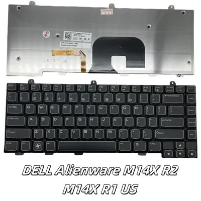 For DELL Alienware M14X R2 M14X R1 PK130ML1A00 NSK-AKV01 0VPP86 Laptop Green Interface Backlit
