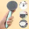 Dog Cat Comb Pet Self Cleaning Brush Hair Curved Needle Comb Cat Hair Cleaner Pet Cleaning and Beauty Products Pet Supplies