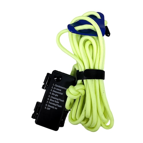 1 Stück Outdoor-Camping-Lichterkette – 3 m/5 m/10 m, IP66 wasserdicht, winddichtes Zeltdachseil mit 8 Beleuchtungsmodi, langlebigem Design und wasserdichtem AA-Batteriefach Image