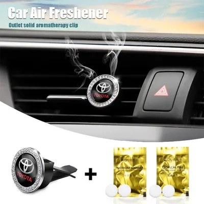 1Pcs Air Outlet Aromatherapy Clip Car Solid Perfume Freshener For Toyota Gazoo Racing Corolla Yaris Chr Auris Rav4 Prius Prado