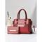Damen Handtaschen-Set aus Lacklederimitat – glänzende, strukturierte Henkeltasche mit Geldbörse, elegantes Krokodilmuster, für Büro, Business und formelle Anlässe
