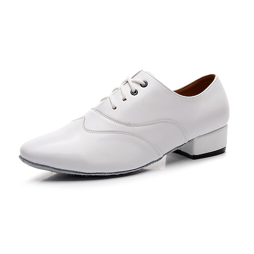 Herren Elegante Schuhe Klassisch Leder Atmungsaktiv Bequem Rutschfest Schnürung Schwarz und weiss Schwarz Weiß Herbst Winter Image