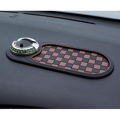 Multifunktions-Antirutschmatte fürs Auto, neuer multifunktionaler Handyhalter fürs Armaturenbrett, universell drehbares Anti-Rutsch-Pad fürs Armaturenbrett mit temporärer Parknummer Image