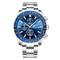Luxuriöse Business-Herrenuhr – Chronograph, wasserdichte Quarz-Armbanduhr mit Edelstahlarmband für formelle und legere Kleidung mit Datumsanzeige