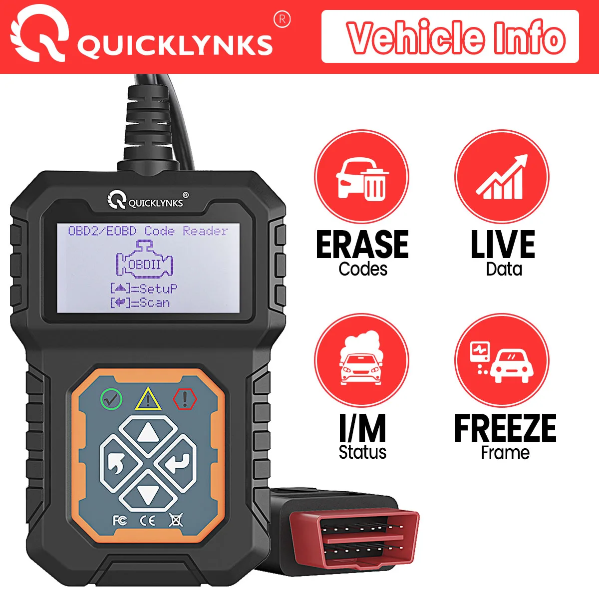 2025 QUICKLYNKS T31 lecteur de Code OBD2 EOBD Scanner OBD2 lecture des Codes effacer les codes outils de Diagnostic automobile pour voiture