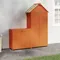 Ensemble de hangar à outils de jardin, 2 pièces, bois de pin massif marron, décoration de jardin