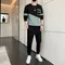 Tute sportive Pantaloni sportivi Pantaloni Set Abbigliamento da uomo nero Abbigliamento sportivo